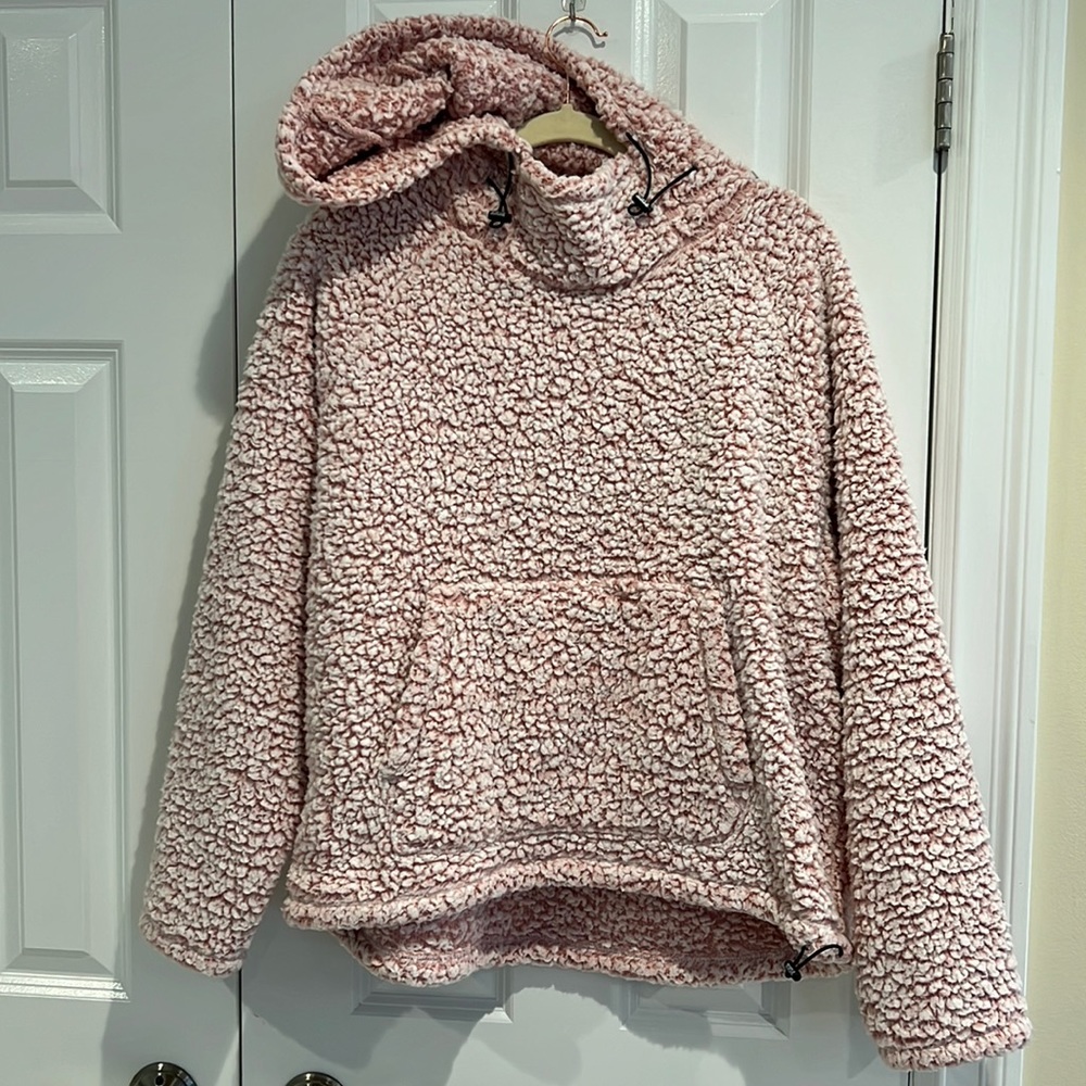 PINK Victoria's Secret Pale Pink Sherpa Hoodie